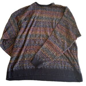 Adult size XL VTG L Etienne 100% Cotton Multicolored Sweater
